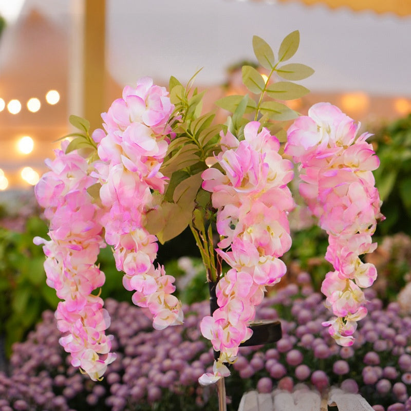 Solar Powered Wisteria Flower Garden Lamp