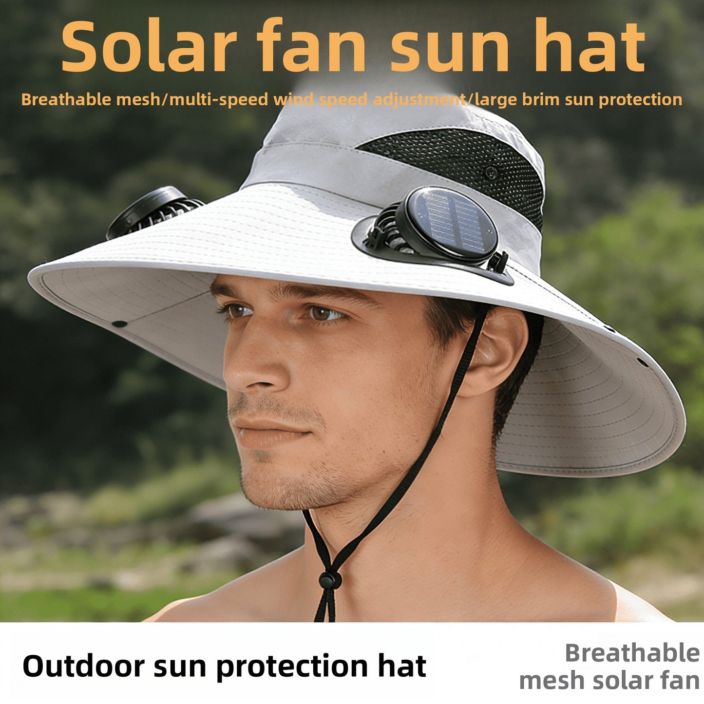 Solar Rechargeable Cooling Fan Hat