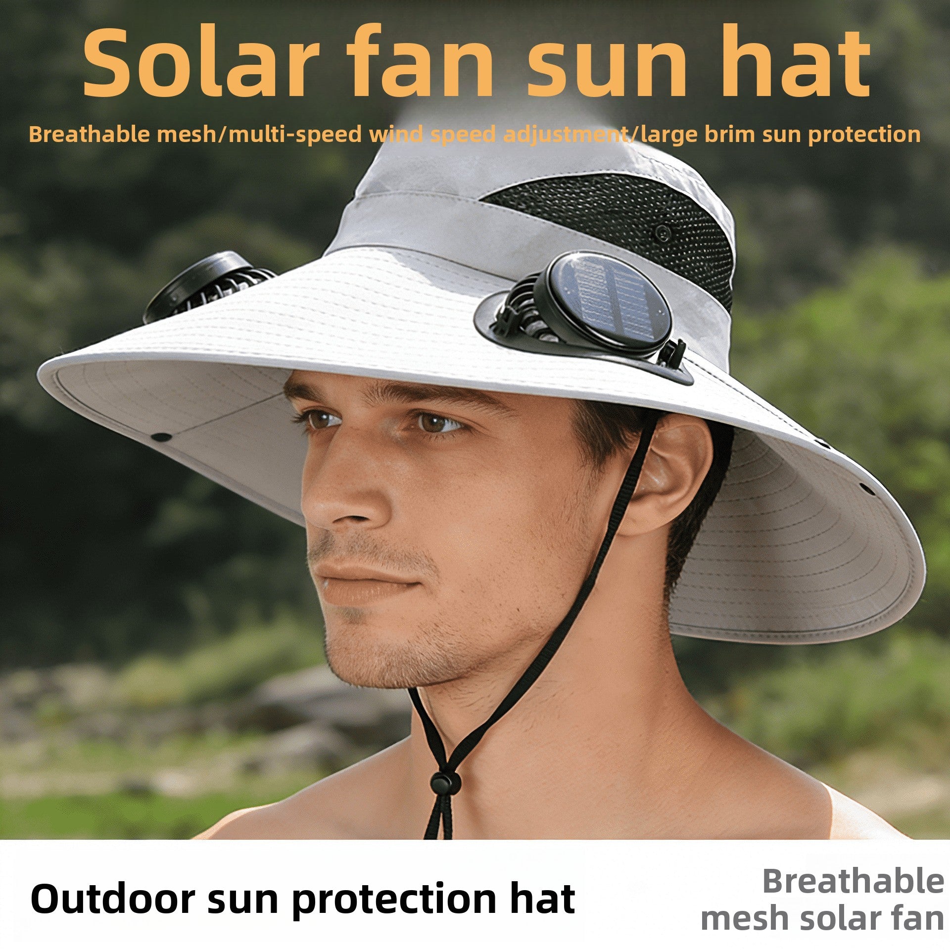 Solar Rechargeable Cooling Fan Hat