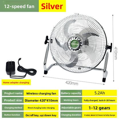 Solar rechargeable fan