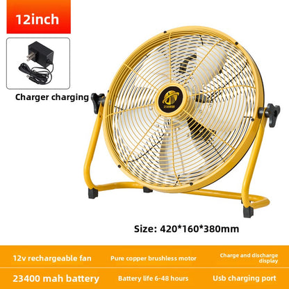 Solar rechargeable fan