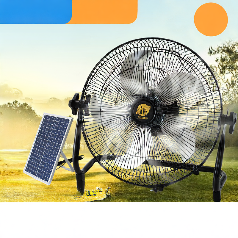 Solar rechargeable fan