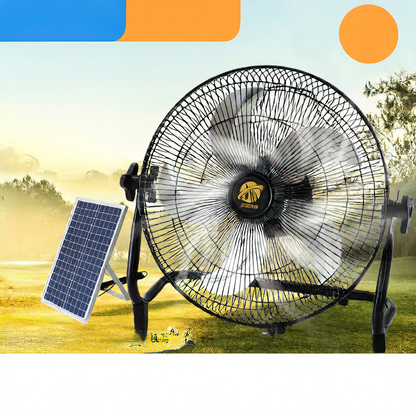 Solar rechargeable fan