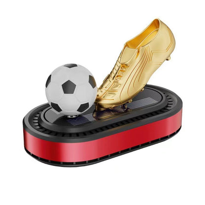 Solar Rotating Football Car Perfume Ornament