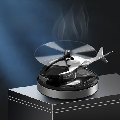 Solar Rotating Helicopter Car Aromatherapy Perfume Ornament