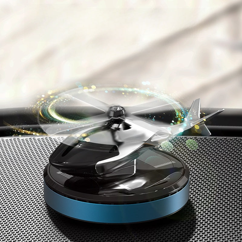 Solar Rotating Helicopter Car Aromatherapy Perfume Ornament