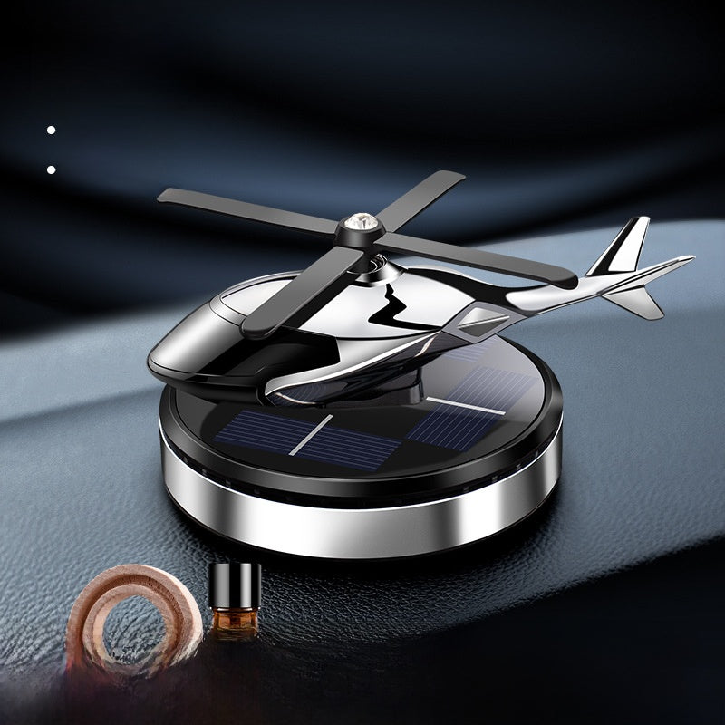 Solar Rotating Helicopter Car Aromatherapy Perfume Ornament