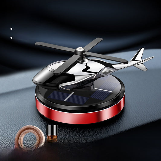 Solar Rotating Helicopter Car Aromatherapy Perfume Ornament