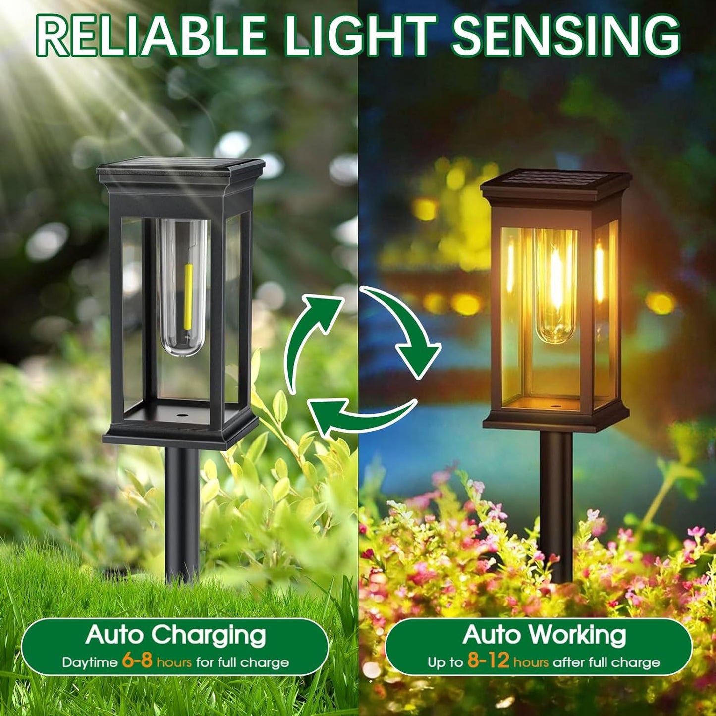 Solar Square Tungsten Wire Outdoor Garden Light