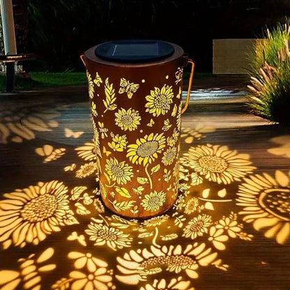 Solar Sunflower Butterfly Garden Lamp
