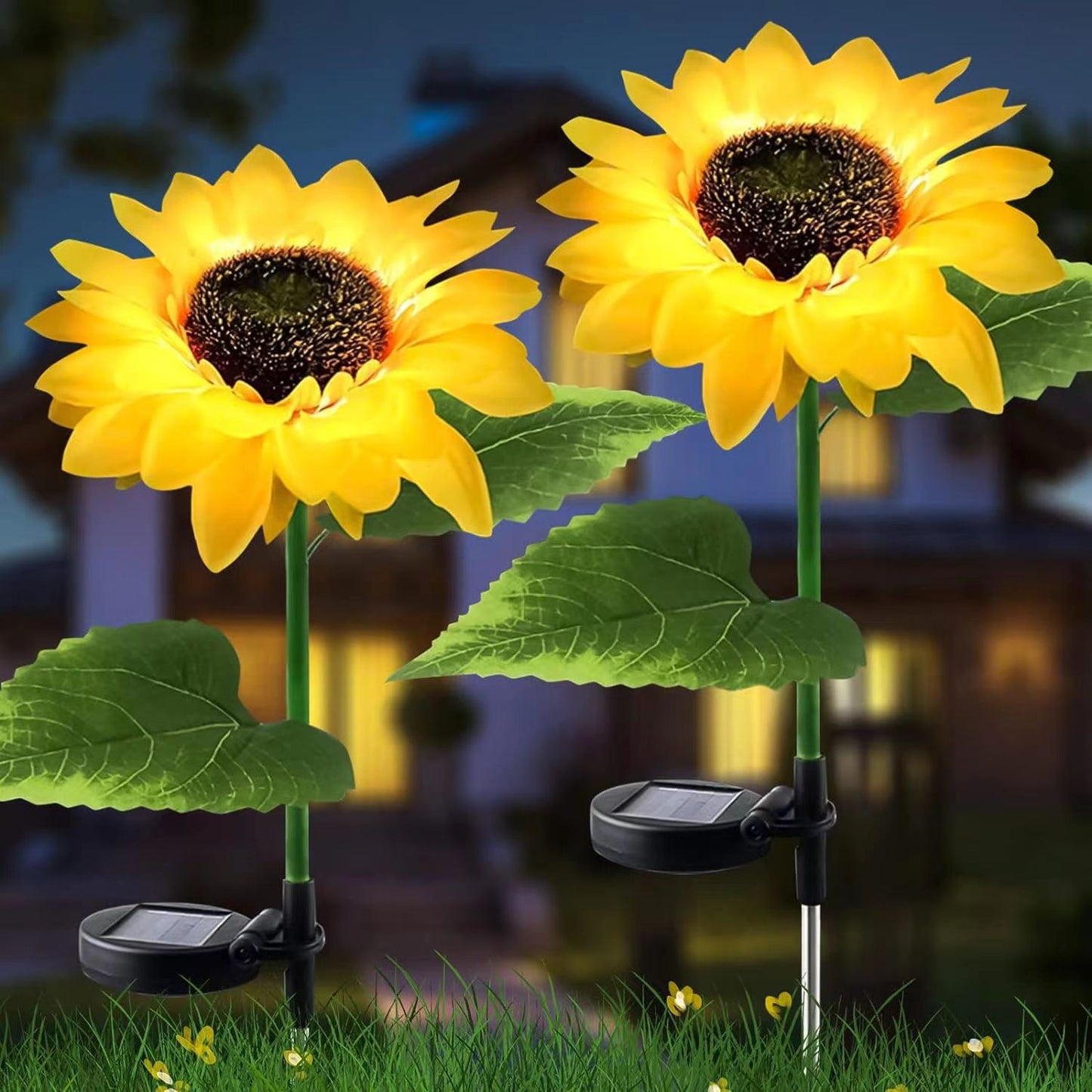 Solar Sunflower Garden Light