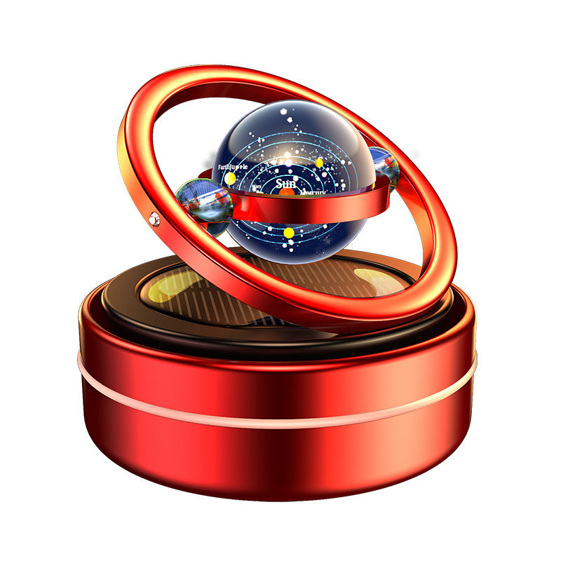 Solar System Car Perfume Ornament with Rotating Rings