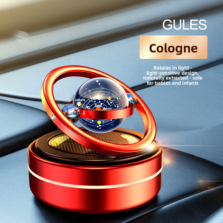 Solar System Car Perfume Ornament with Rotating Rings