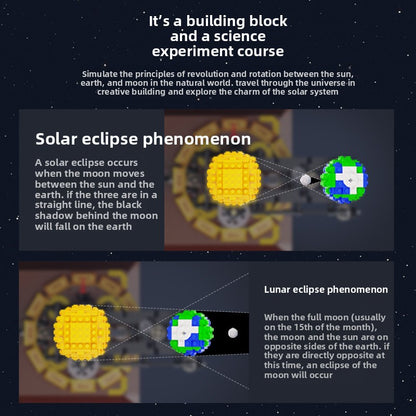 Solar System Gear Building Blocks Educational Toy