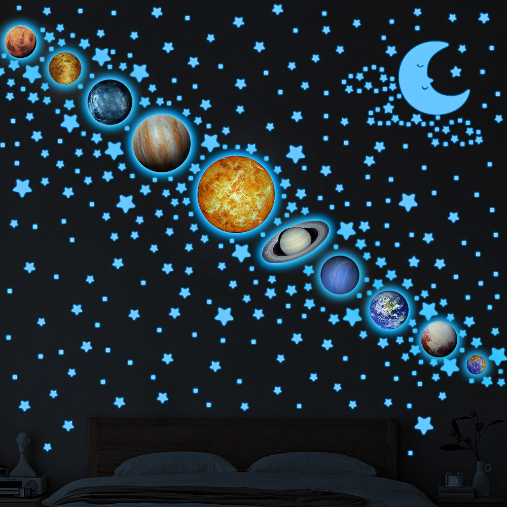 Solar System Planets Glow in Dark Wall Stickers
