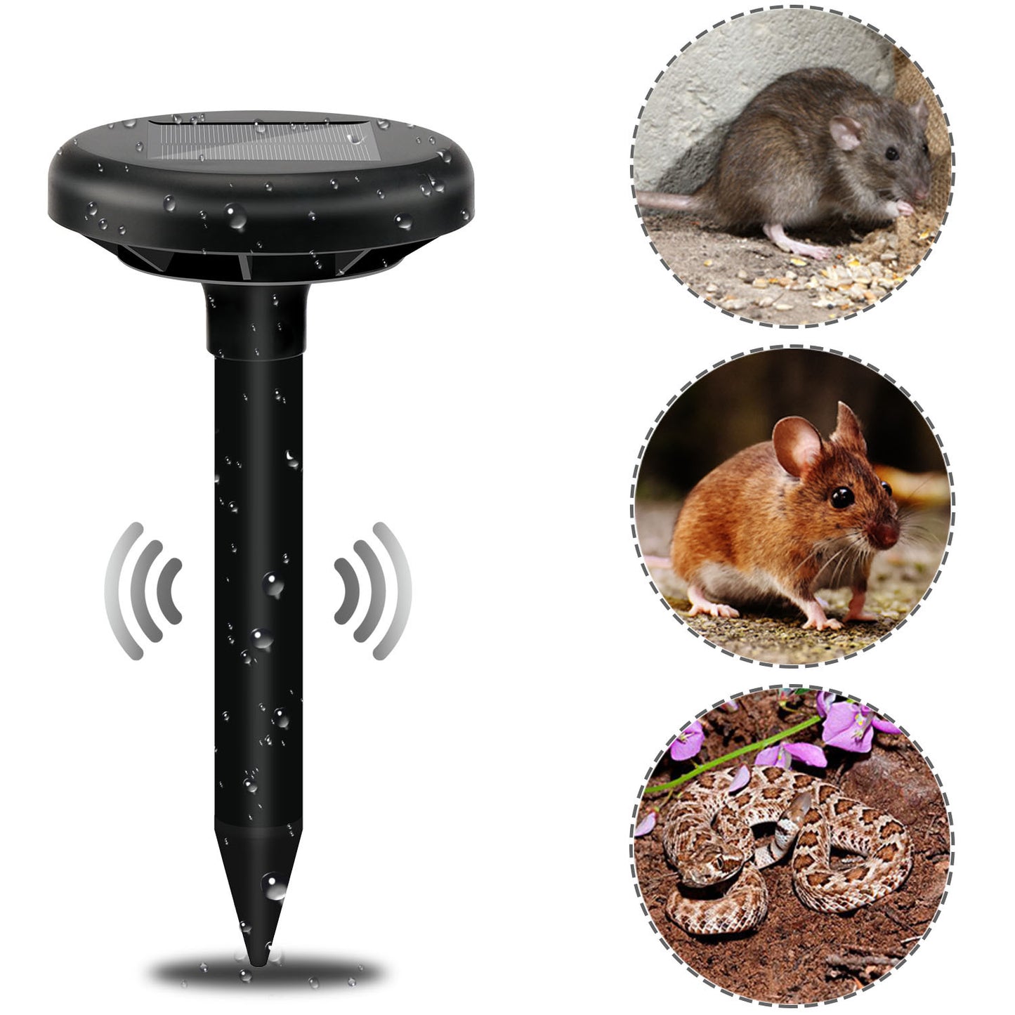 Solar Ultrasonic Pest Repeller for Garden and Lawn