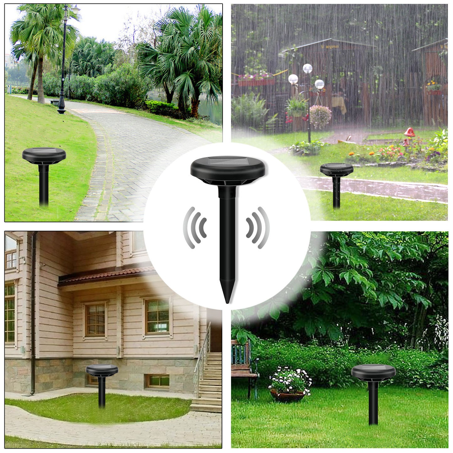 Solar Ultrasonic Pest Repeller for Garden and Lawn