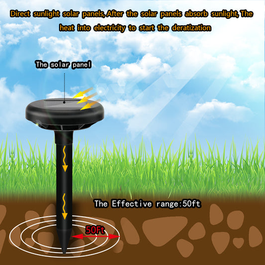 Solar Ultrasonic Pest Repeller for Garden and Lawn