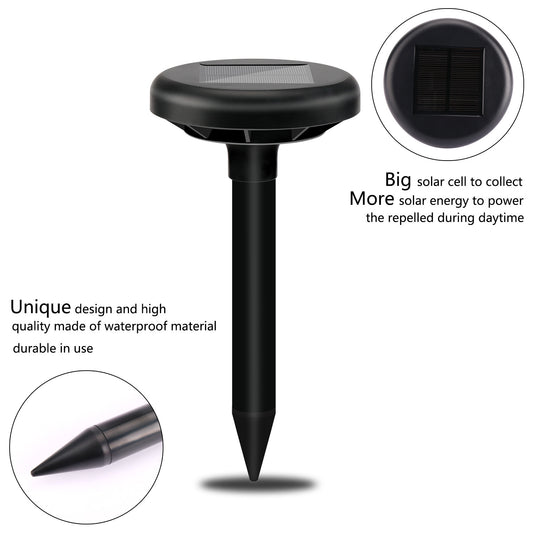 Solar Ultrasonic Pest Repeller for Garden and Lawn