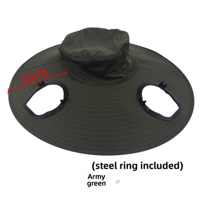 Solar USB Charging Spray Fan Hat with Sun Protection