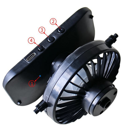 Solar USB Charging Spray Fan Hat with Sun Protection