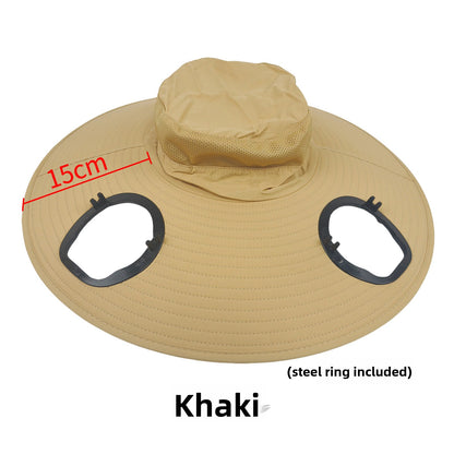 Solar USB Charging Spray Fan Hat with Sun Protection