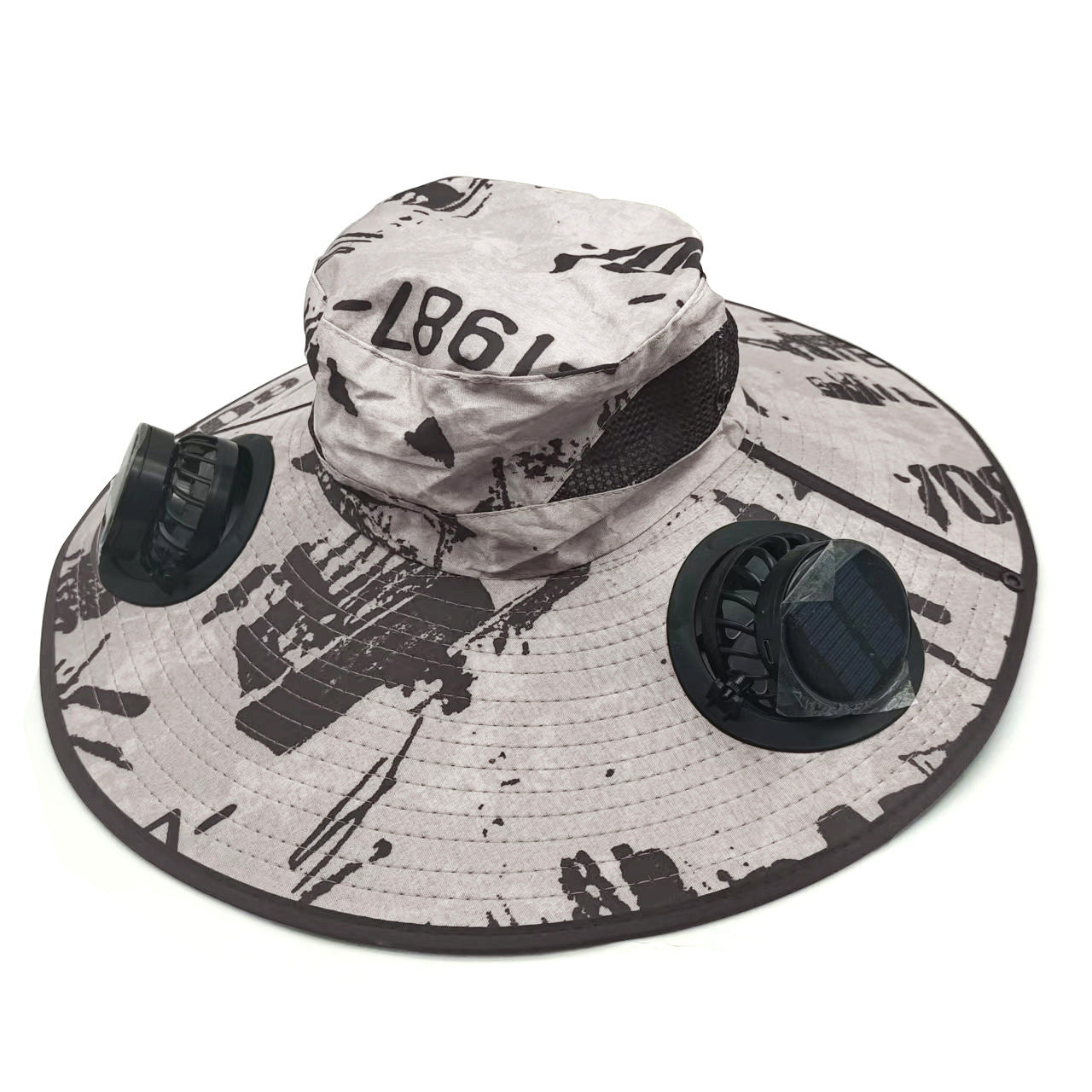Solar USB Fan Hat with Dual Cooling and Sun Protection