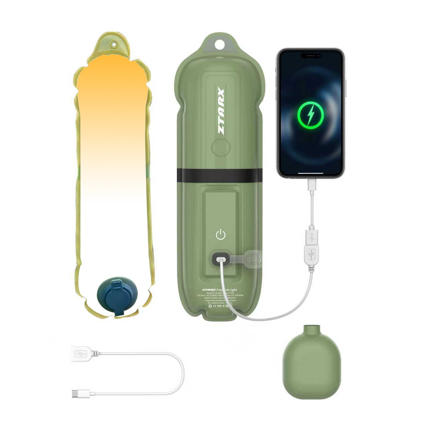 Solar USB Inflatable Camping Light with Magnetic Waterproof Design