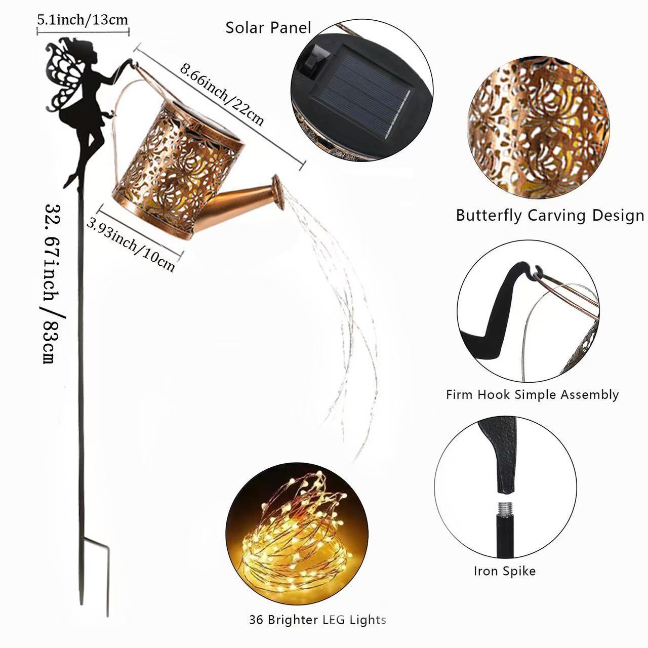 Solar water bottle lamp