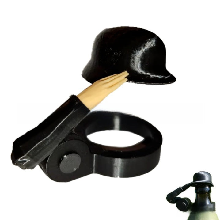 Soldier Salute Beer Bottle Helmet