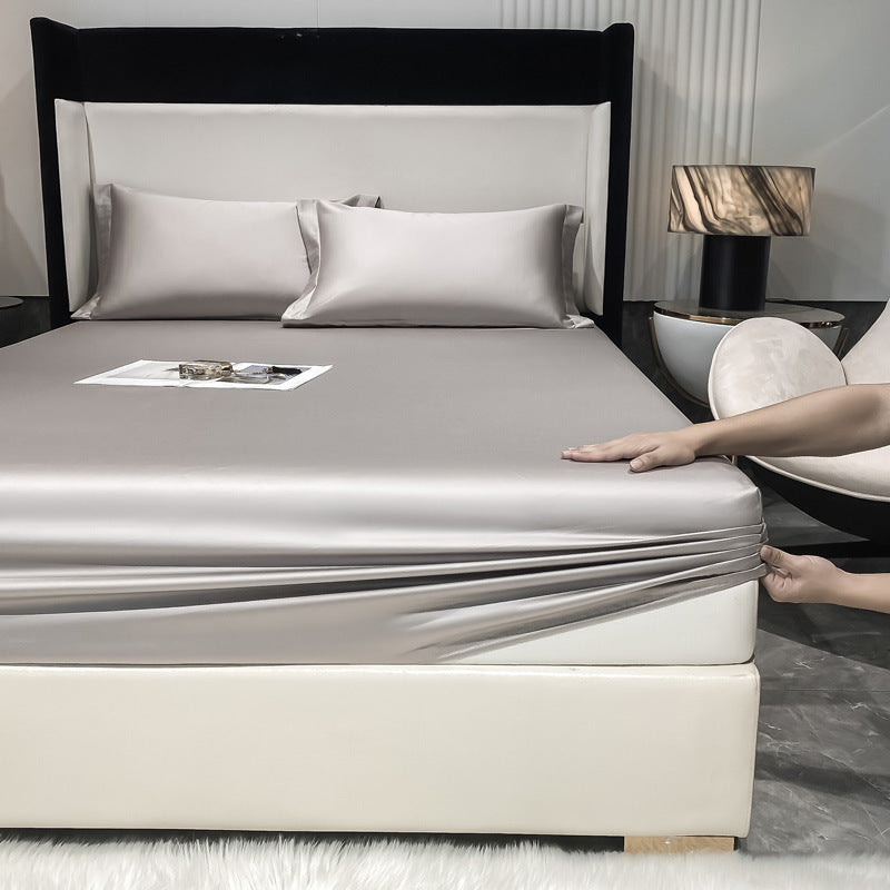 Solid color 100% cotton mattress protector/bed cover