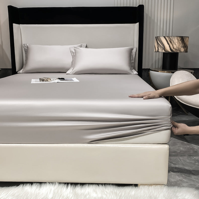 Solid color 100% cotton mattress protector/bed cover
