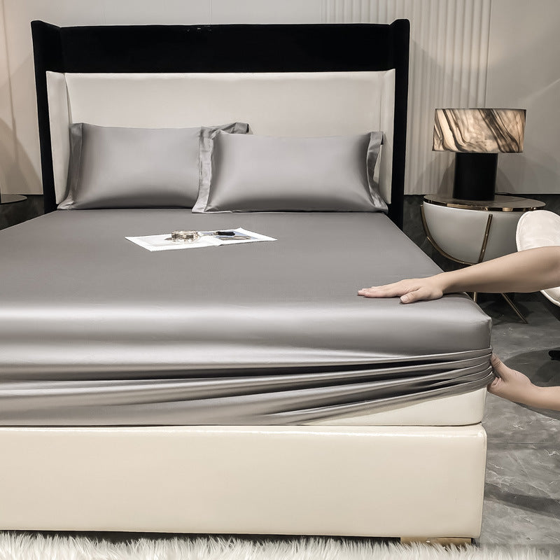 Solid color 100% cotton mattress protector/bed cover