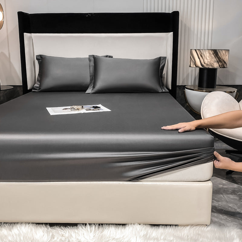 Solid color 100% cotton mattress protector/bed cover