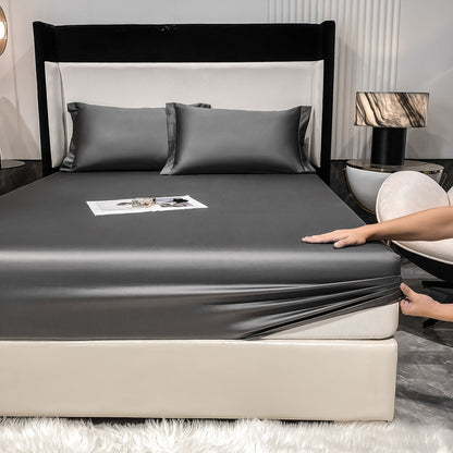 Solid color 100% cotton mattress protector/bed cover