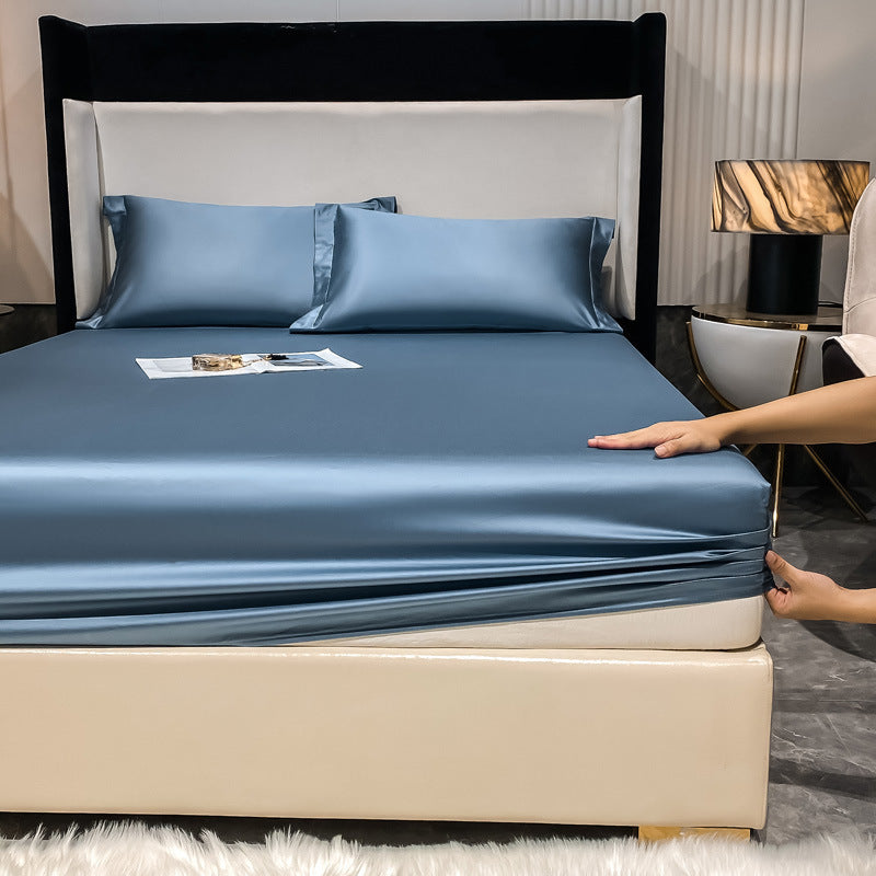 Solid color 100% cotton mattress protector/bed cover