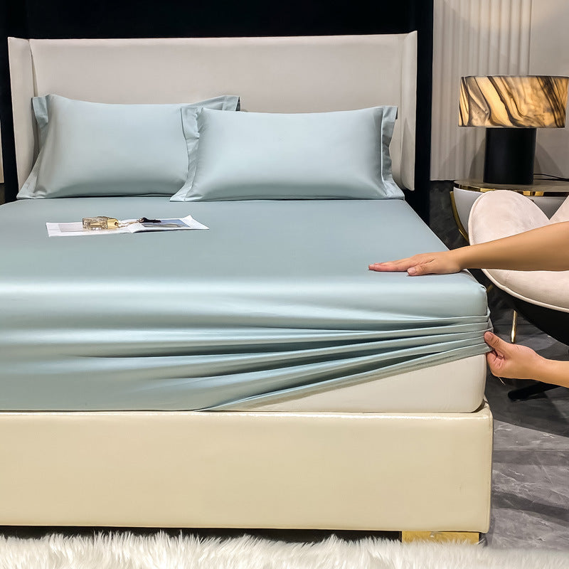 Solid color 100% cotton mattress protector/bed cover