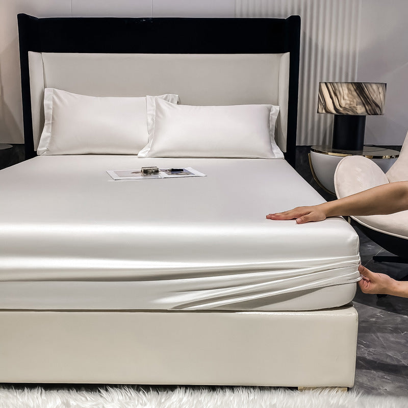 Solid color 100% cotton mattress protector/bed cover
