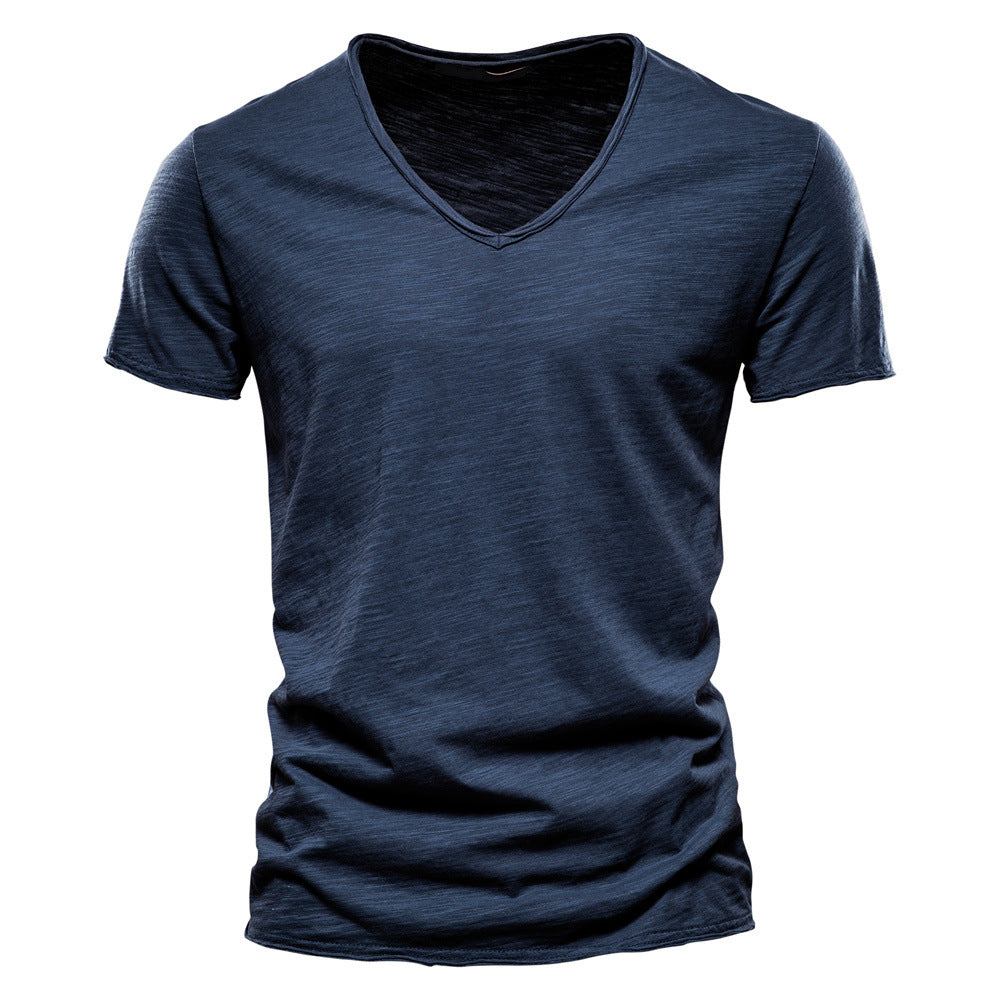 Solid Color Bamboo Cotton Short Sleeve