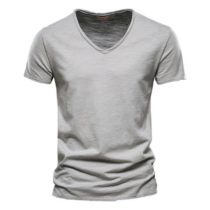 Solid Color Bamboo Cotton Short Sleeve