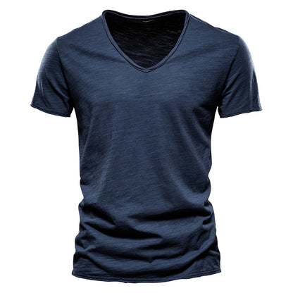 Solid Color Bamboo Cotton Short Sleeve