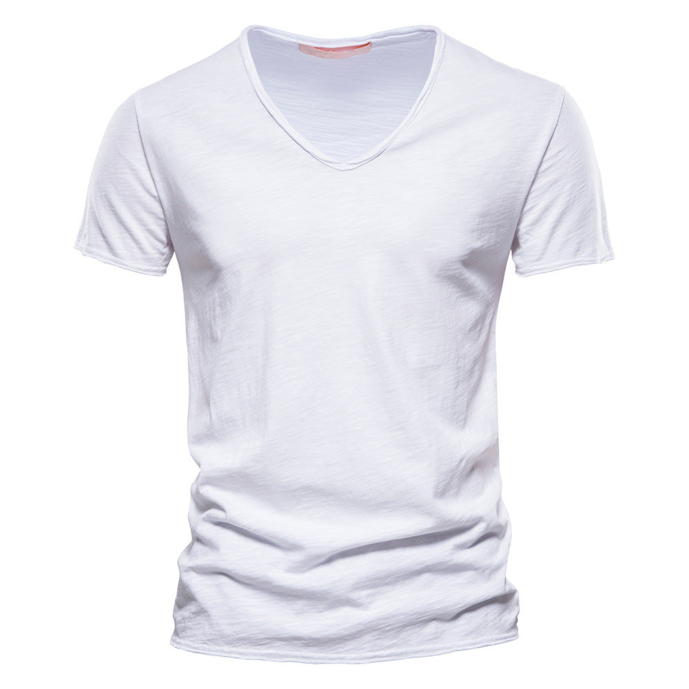 Solid Color Bamboo Cotton Short Sleeve