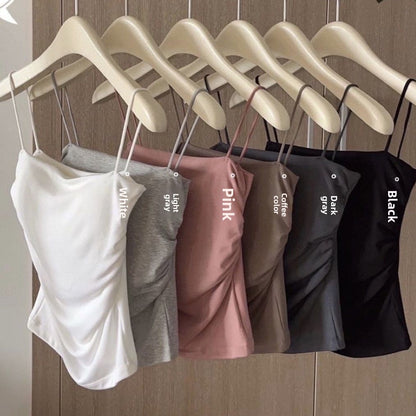 Solid-color bandeau top