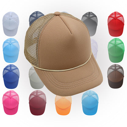 Solid Color Baseball Cap with Rope