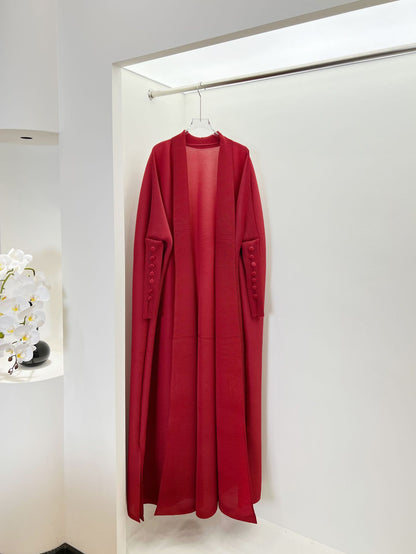 Solid color batwing sleeve loose coat