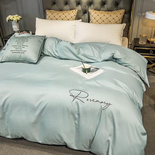 Solid-color bed sheet set of four pieces