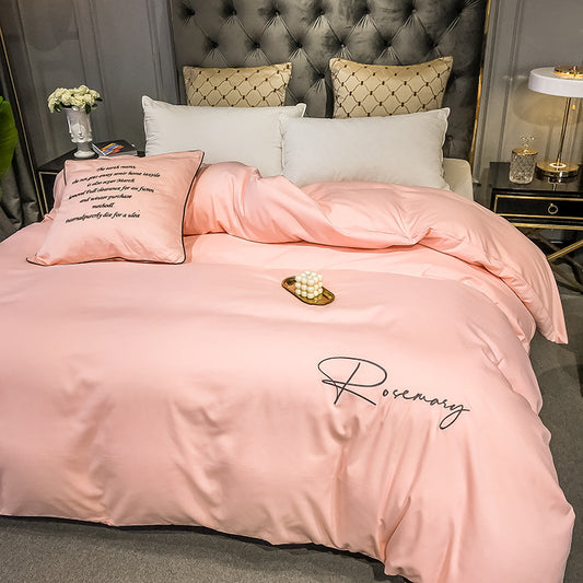 Solid-color bed sheet set of four pieces