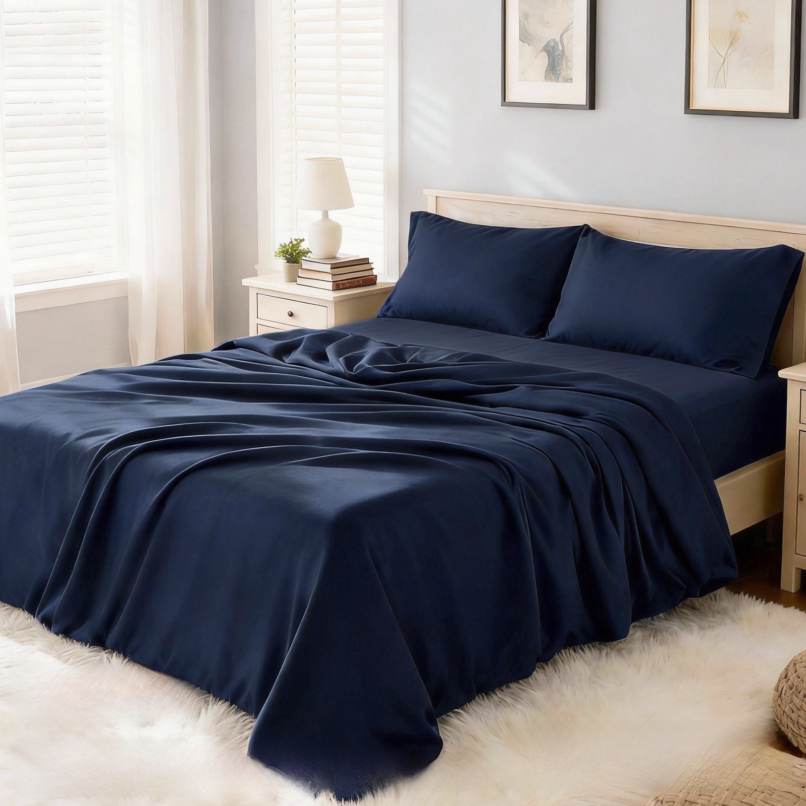 Solid Color Brushed Bedding