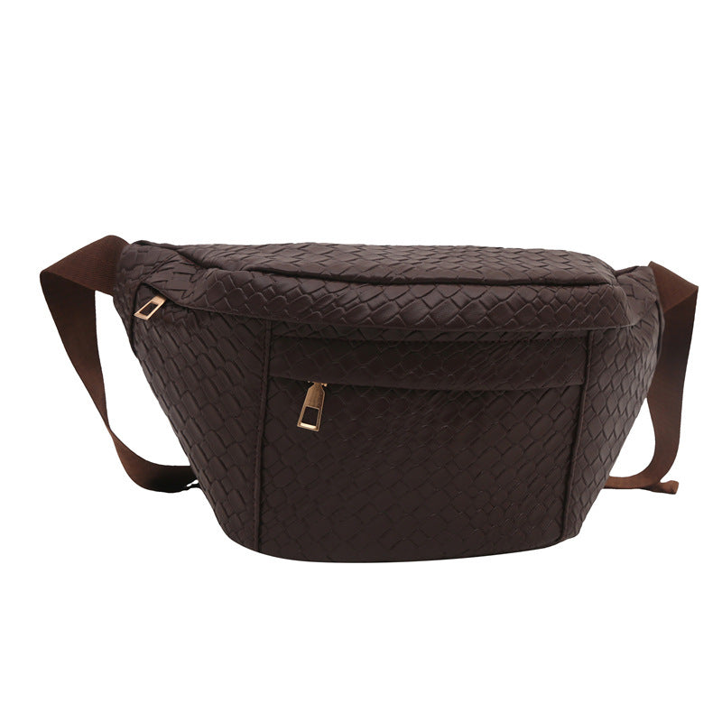 Solid-color casual chic crossbody bag