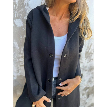 Solid Color Casual Hooded Jacket